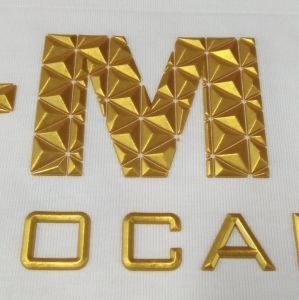 Un buon prezzo. Etichetta Stampone di inchiostro in pelle in rilievo Colla di silicone PVC personalizzata in linea